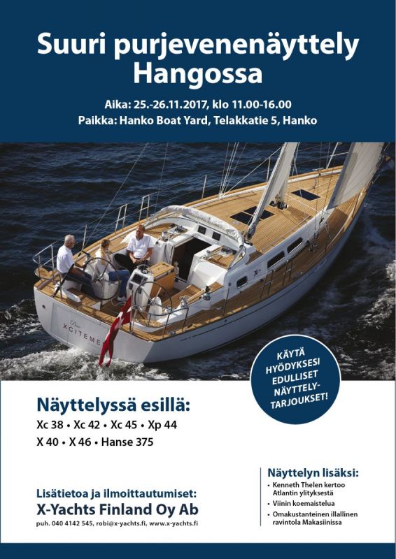 X-veneet esill&auml; Purjevenen&auml;yttely Hangossa - Uutinen - Totalvene.fi