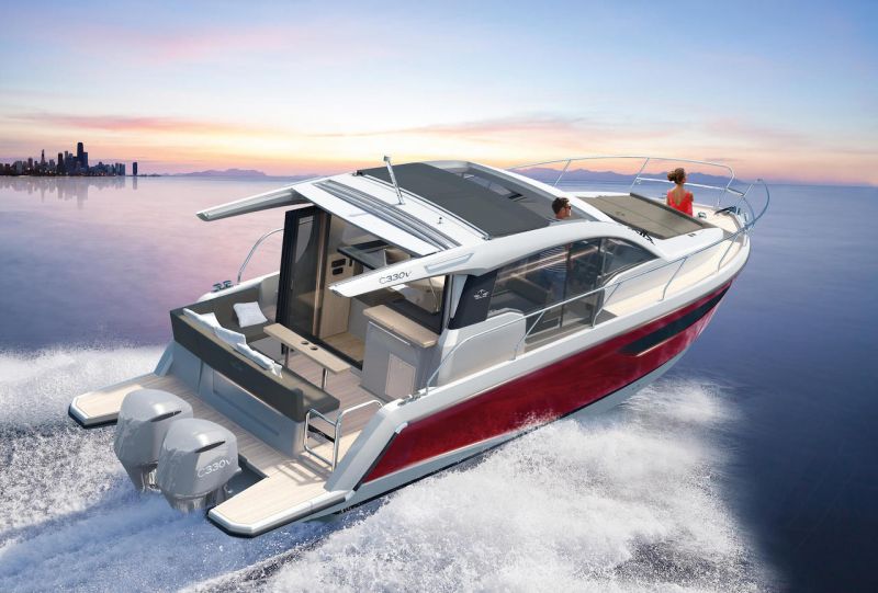 Sealine C330V (2020&ndash;) &ndash; Matkamalli kahdella per&auml;moottorilla - Ensiesittely - Totalvene.fi