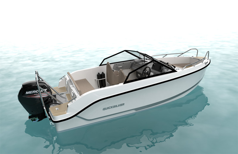Quicksilver Activ 555 Bowrider (2020&ndash;) &ndash; Koko kasvaa ja muodot muuttuu, nimi pysyy ennallaan - Ensiesittely - Totalvene.fi