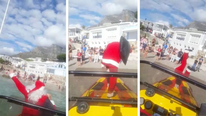 Pukin n&auml;ytt&auml;v&auml; sis&auml;&auml;ntulo saa nolon k&auml;&auml;nteen:  Joulupukin maihinnoususta tulikin mahalasku &ndash; Katso video! - Uutinen - Totalvene.fi