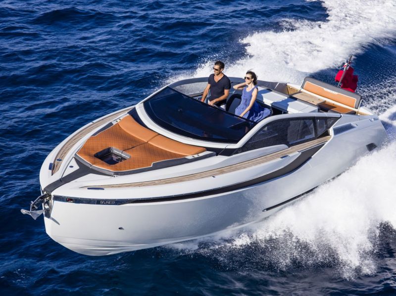 Fairline F//Line 33 (2019&ndash;) &ndash; Kes&auml;n kaunotar - Kokeilu - Totalvene.fi