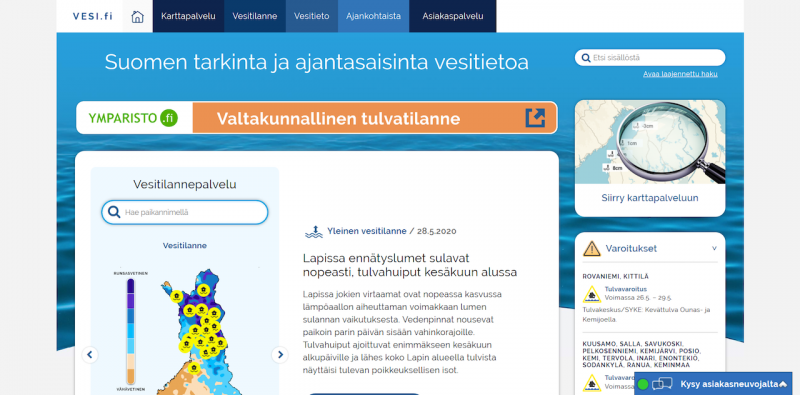 Vesi.fi tarjoaa tilannetietoa &ndash; Uusi verkkopalvelu kokoaa yhteen lev&auml;tilanteen ja tiedot venev&auml;ylist&auml; - Uutinen - Totalvene.fi