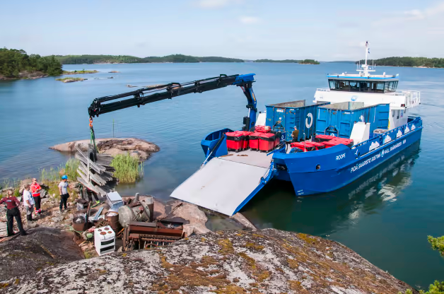 Romunker&auml;yksen saalis &ndash; M/s Roope ker&auml;si saaristosta 45 tuhatta kiloa romua ja j&auml;tett&auml; - Uutinen - Totalvene.fi