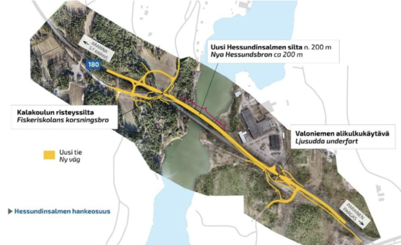  Nykyisen sillan it&auml;puolelle nousee v&auml;liaikainen ty&ouml;silta &ndash; Hessundinsalmen vesiv&auml;yl&auml; suljetaan siltojen uusimisen ajaksi - Uutinen - Totalvene.fi
