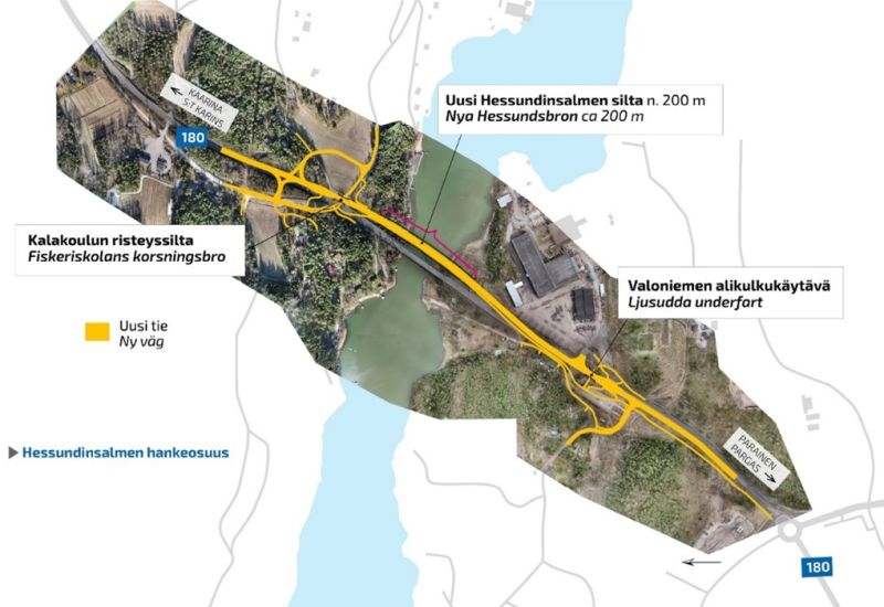 Kirjalansalmen ja Hessundinsalmen siltojen uusimishanke &ndash; Vesiv&auml;yl&auml; Hessundinsalmen sillan ty&ouml;maan kohdalla avataan huhtikuun lopussa - Uutinen - Totalvene.fi