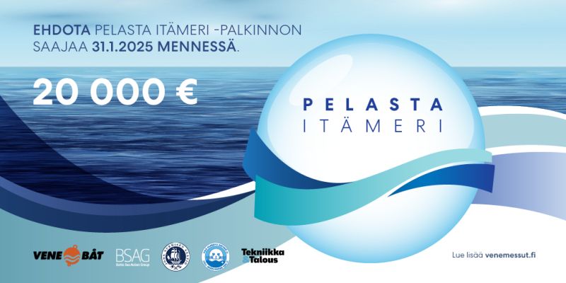 Vene 25 B&aring;t -messut &ndash; Pelasta It&auml;meri -palkinnon haku on avattu - Uutinen - Totalvene.fi