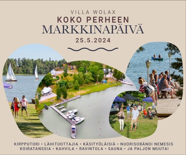 Markkinap&auml;iv&auml; Villa Wolaxissa 25.5.2024 &ndash; Koko perheen markkinat Kuusistossa klo 12&ndash;16 - Uutinen - Totalvene.fi