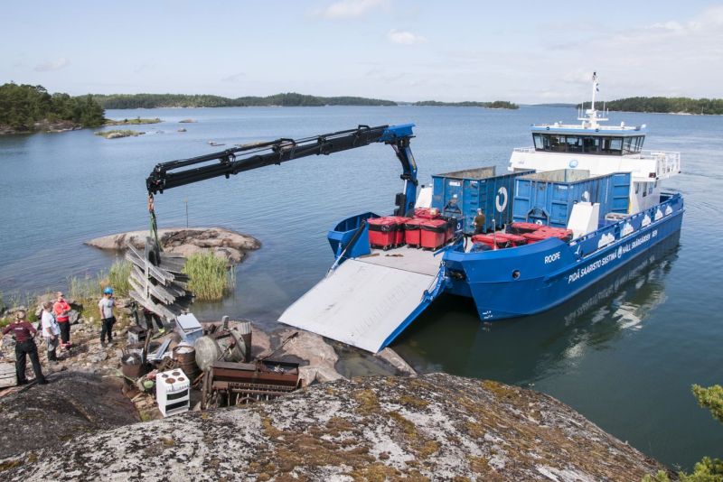 Saariston romuker&auml;ys k&auml;ynniss&auml; ensi viikolla &ndash; Vaaralliset kotitalousj&auml;tteet, s&auml;hk&ouml;laitteet ja metalliromu kiertoon - Uutinen - Totalvene.fi