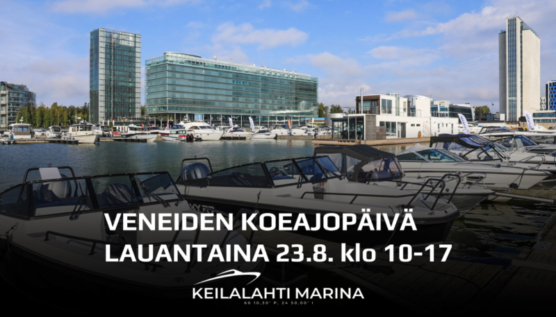 Koeajop&auml;iv&auml; Espoossa lauantaina 23.8.2025 &ndash; Suomen suurin veneiden koeajop&auml;iv&auml; Keilalahti Marinassa - Uutinen - Totalvene.fi