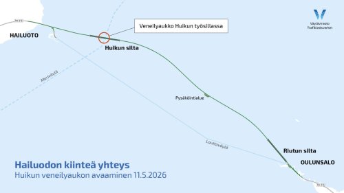 Huikun veneilyaukko Hailuodossa avataan toukokuussa &ndash; Sillan alituskorkeus on 18 metri&auml; - Uutinen - Totalvene.fi
